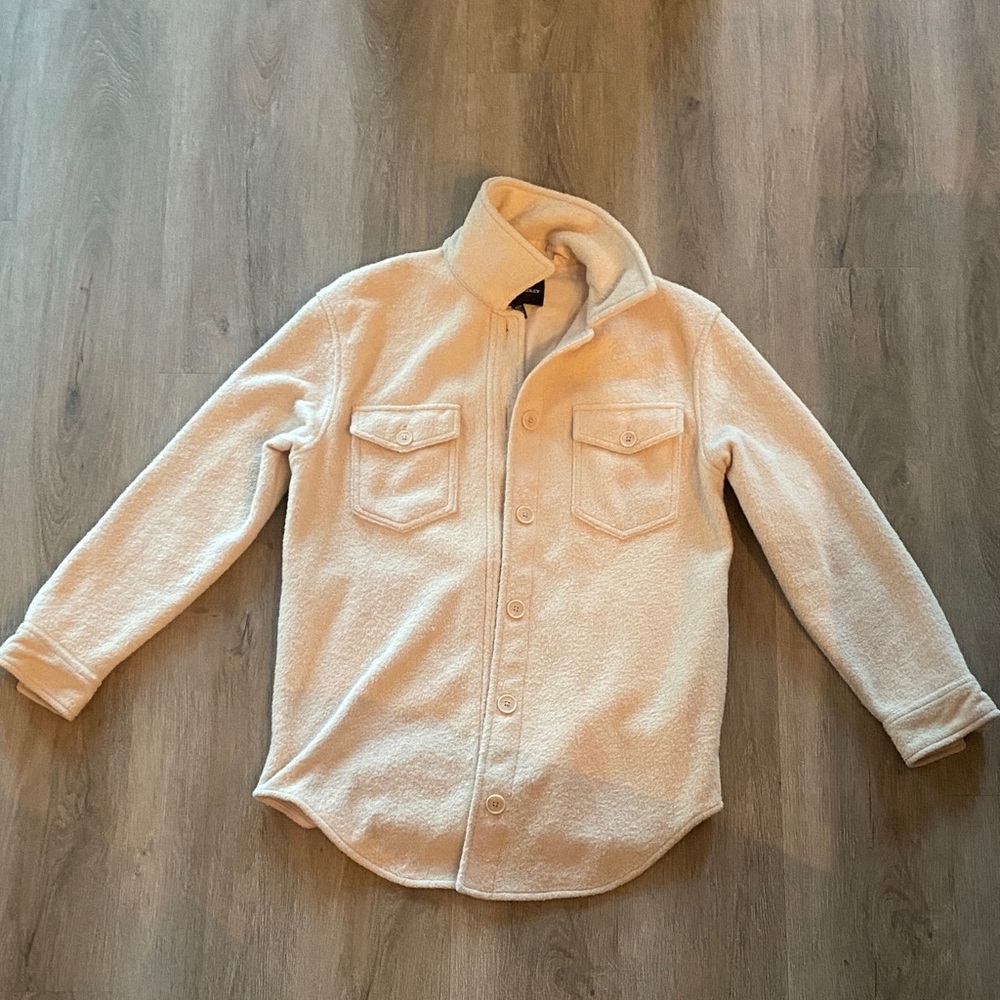 Hilary Radley Women's Long Sleeve Shacket Shirt Jacket Tan